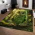 Green owl cartoon area rugs carpet