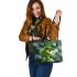 grinchy cartoon smile show toothless 3D Leather Tote Bag