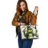 Grinchy drink coffee smile and dream catcher leather tote bag
