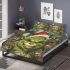 Grinchy smile and dancing wolves show bedding set