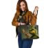 grinchy smile and scubydo show Leather Tote Bag