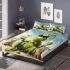 Grinchy with black sunglass drink juice fruit bedding set