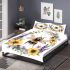 Hand drawn watercolor bee in the center bedding set