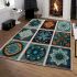 Harmonious arrangement of patterned ceramic tiles area rugs carpet