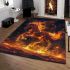 Horse fiery red mane and tail area rugs carpet