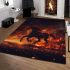 Horse fiery red mane and tail area rugs carpet