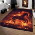 Horse fiery red mane and tail area rugs carpet