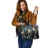 Jazz with dream cathcer leather tote bag