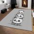 Kawaii style cute panda cubs stacked on top area rugs carpet