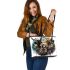 Labrador retriever dogs and dream catcher leather tote bag