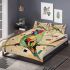 Lines to create patterns around parrot itself bedding set