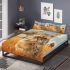 Longhaired british cat in african savannah adventures bedding set