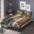 Longhaired british cat in ancient egyptian temples bedding set