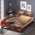 Longhaired british cat in autumn parks bedding set