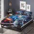 Longhaired british cat in celestial voyages bedding set