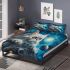 Longhaired british cat in celestial voyages bedding set