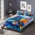 Longhaired british cat in contemporary art scenes bedding set