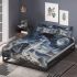 Longhaired british cat in lunar landscapes bedding set