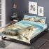 Longhaired british cat with beaches and sands bedding set