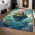 Majestic cat in the enchanted sky kingdom area rugs carpet