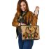 Mango coffee and dream catcher leather tote bag