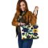 Flowers in the style of marano k electronic music 21 Leather Tote Bag, Totes, Crossbody, Purse: Bag Gift Idea for Girlfriend, Sitter, Birthday, Women ,Daughter, Mama, Ladies