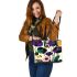 Flowers of marano k electronic music Leather Tote Bag, Totes, Crossbody, Purse: Bag Gift Idea for Girlfriend, Sitter, Birthday, Women ,Daughter, Mama, Ladies