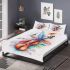 Melodic dragonflies with music note violin bedding set