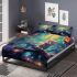 Moonlit cat in the enchanted forest bedding set