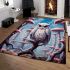 Mystical mushroom owl area rugs carpet