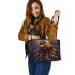 Octppus smile with dream catcher leather tote bag