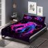 Panda in the style of colorful cartoon realism bedding set