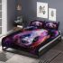 Panda portrait colorful watercolor bedding set