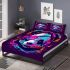 Panda with colorful smoke bedding set