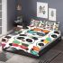 Pandas wearing glasses bedding set