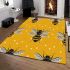 Pattern of bees in black and yellow area rugs carpet