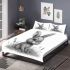 Pencil drawing of an adorable rabbit bedding set