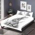 Pencil drawing of an adorable rabbit bedding set