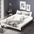 Pencil drawing of an adorable rabbit bedding set