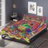 Peppy frog cute cartoon style bright colors bedding set