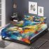 Persian cat in abstract artworks bedding set