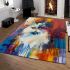 Persian cat in abstract artworks area rugs carpet