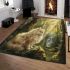 Persian cat in enchanted forest clearings area rugs carpet