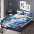 Persian cat in enchanted watercolor dreamscapes bedding set