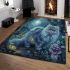 Persian cat in ethereal moonlit glades area rugs carpet