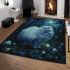 Persian cat in ethereal moonlit glades area rugs carpet