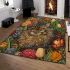 Persian cat in flower gardens area rugs carpet