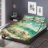 Persian cat in tropical paradise islands bedding set