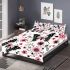 Pink and black butterfly pattern with flowers and stars bedding set