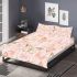 Pink and gold butterflies pattern bedding set